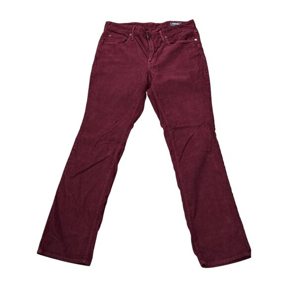 Bonobos Mens Burgundy Corduroy Straight Leg Pants 32/32